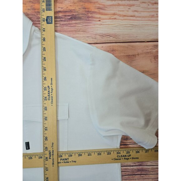 Travis Mathew White Polo Shirt XXL Mens Cotton Blend - Picture 7 of 7